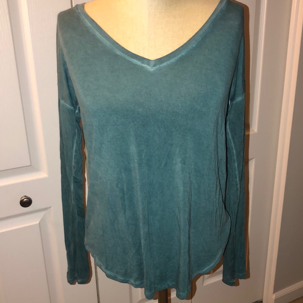 Teal long sleeve shirt